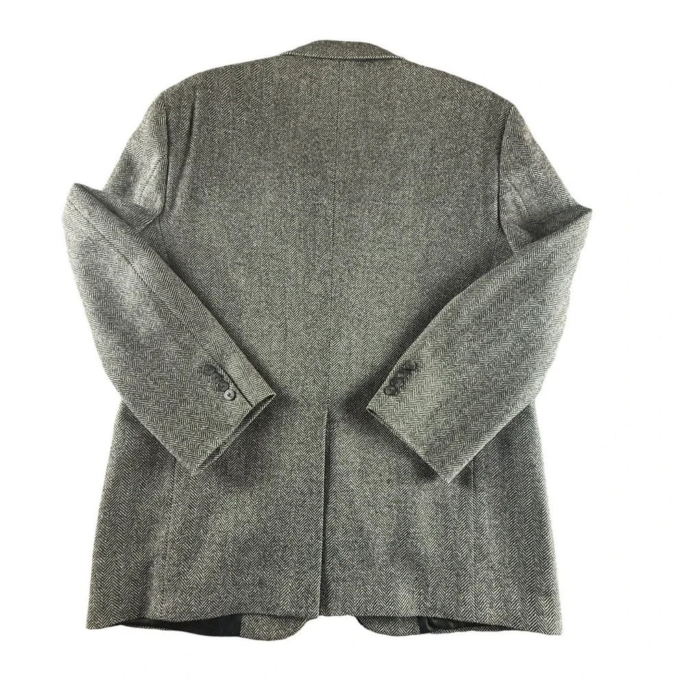 Brooks & Pike Herringbone‎ Blazer 44L Wool Nordstrom Gray USA Made